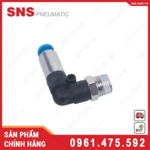 KCL08-04 Nối nhanh góc ren ngoài tự khóa SNS (CL08-04 tự đóng)