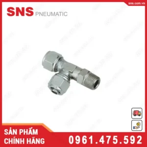 KLD04-01 Nối siết ống chữ T ren ngoài SNS (LD04-01 siết ống mềm)