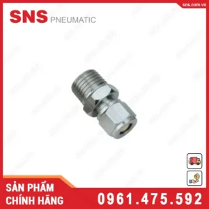 KTC8-03 Nối siết ống thẳng ren ngoài SNS (PC8-03 siết ống cứng)