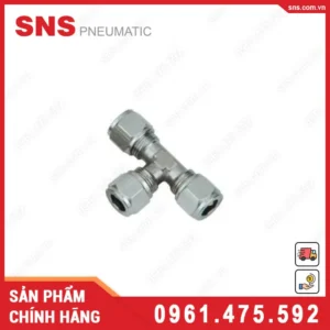 KTE16 Nối siết ống chữ T đều SNS (PE16 siết ống cứng)