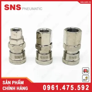 TSF-10 Khớp nối nhanh tự khóa SNS (SF10 đầu cái, kim loại)