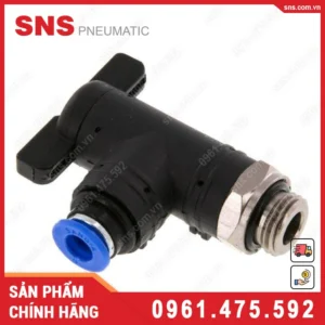 BL12-04 Khóa khí nén góc ren ngoài SNS (BL12-04 Màu đen)