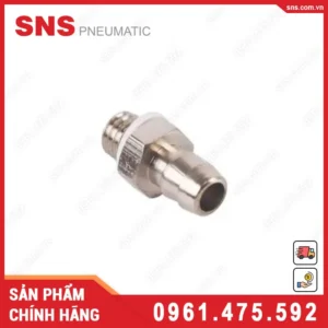 MAU3-M5 Nối thẳng ren ngoài cỡ nhỏ SNS (MAU3-M5 Kim loại)