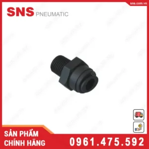AMC8-02 Nối thẳng ren ngoài nhựa PVC SNS (AMC8-02 Nhựa PVC)