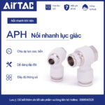 PH08 01 Nối nhanh góc ren ngoài Airtac (PH08-01 Màu trắng)