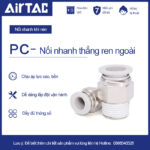 PC10 01 Nối nhanh thẳng ren ngoài Airtac (PC10-01 Màu trắng)