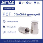 PCF12 04 Nối nhanh thẳng ren trong Airtac (PCF12-04 Màu trắng)