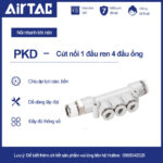 PKD12-10-04 Nối nhanh 5 cổng lệch ren ngoài Airtac (PKD12-10-04 Màu trắng)