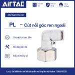 PLF12 02 Nối nhanh góc ren trong Airtac (PLF12-02 Màu trắng)