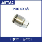 POC6-01 Nối nhanh thẳng ren ngoài Airtac (POC6-01-S thép)