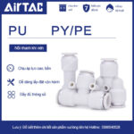 PU8 Nối nhanh thẳng Airtac (PU8 Màu trắng)